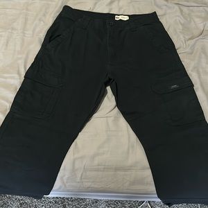 Wranglers - Black relaxed fit cargo pants - 33x30